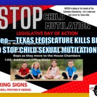 RERvideo — TEXAS LEGE KILLS BILL TO STOP CHILD SEXUAL MUTILATION (VIDEO)